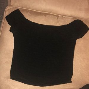 Brandy Melville off-shoulder black top